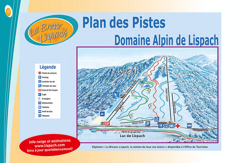 PistenplanSkigebiet Lispach - La Bresse