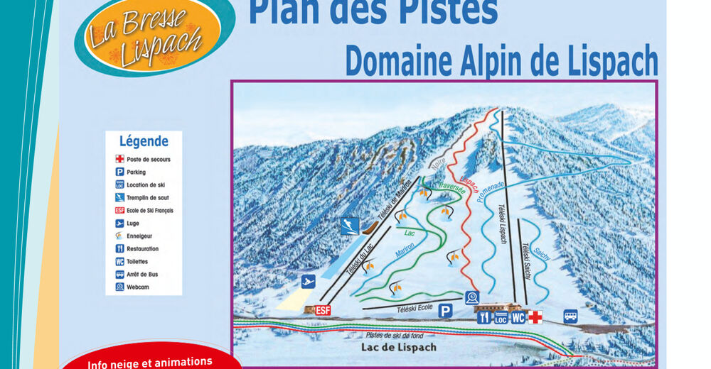 Pisteplan Skiområde Lispach - La Bresse
