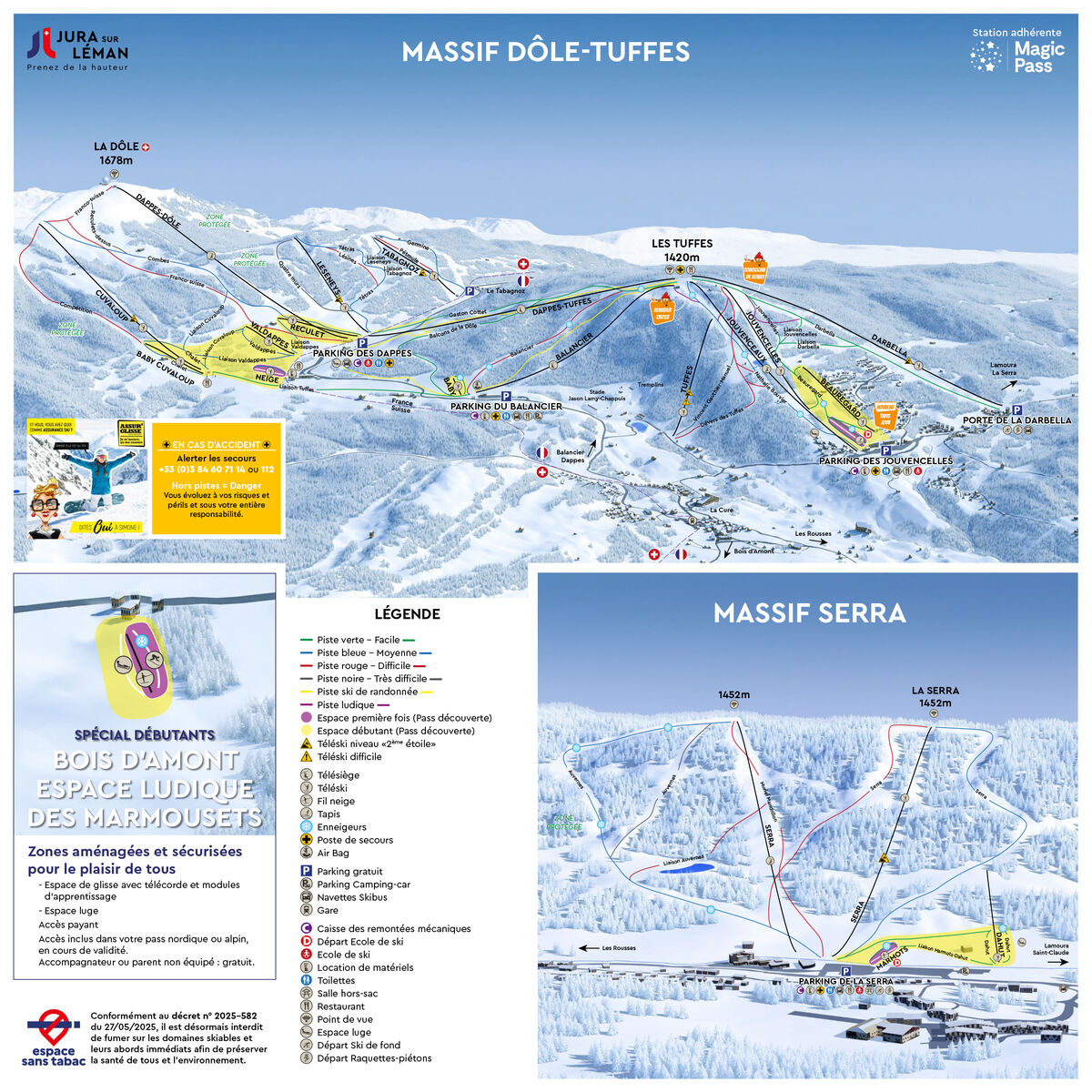 PistenplanSkigebiet Jura sur Léman