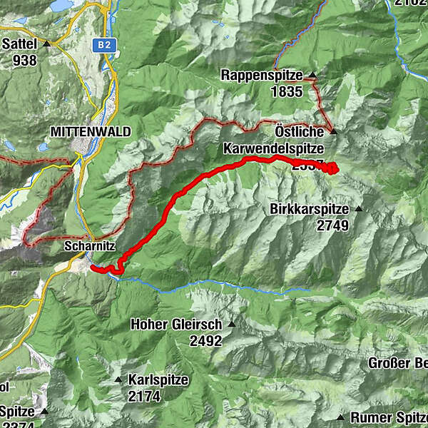 Wanderung Zum Karwendelhaus - BERGFEX - Wanderung - Tour Tirol