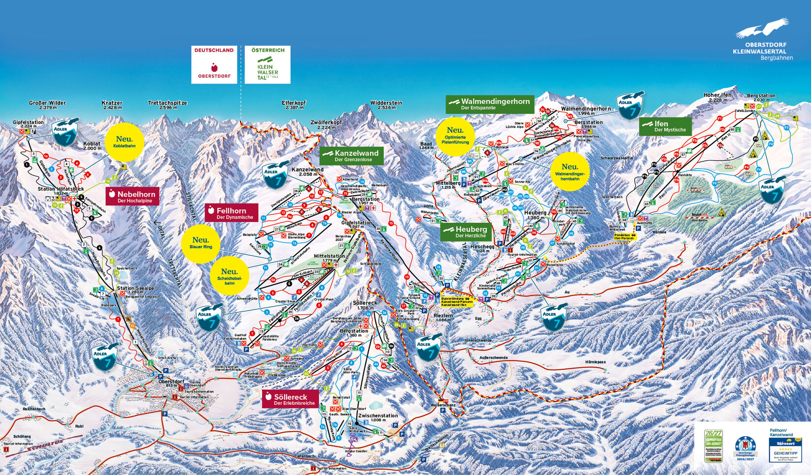 PistenplanSkigebiet Fellhorn - Kanzelwand