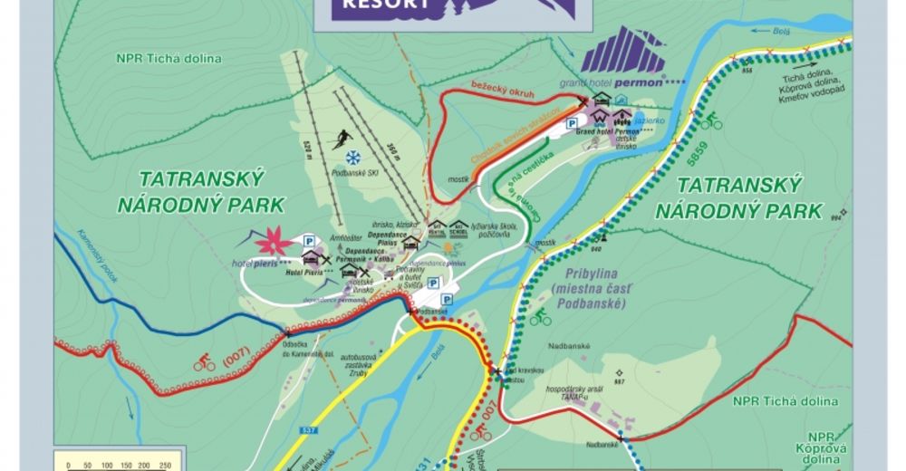 Plan de piste Station de ski Podbanské