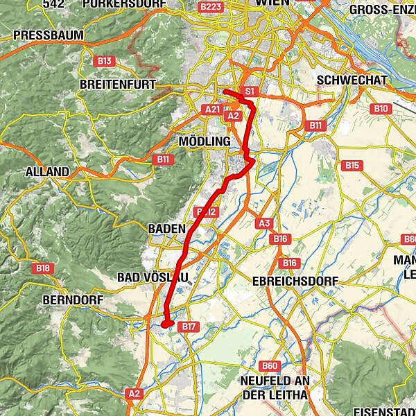 Thermenradweg BERGFEX Radfahren Tour Niederösterreich