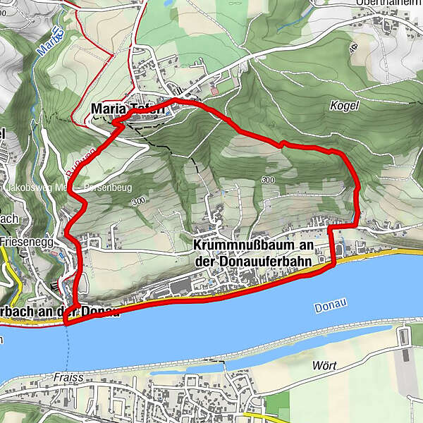 Maria Taferl 3 Marbach Runde BERGFEX Wanderung Tour