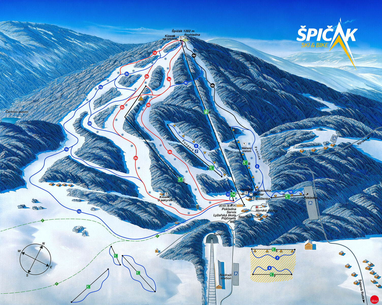 PistenplanSkigebiet Špičák