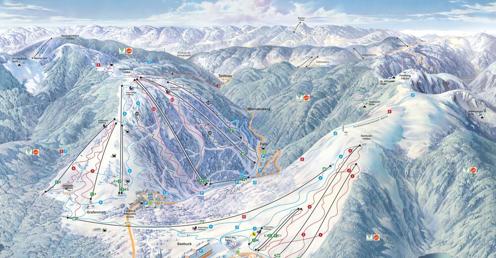 Piste map Ski resort Feldberg / Hochschwarzwald