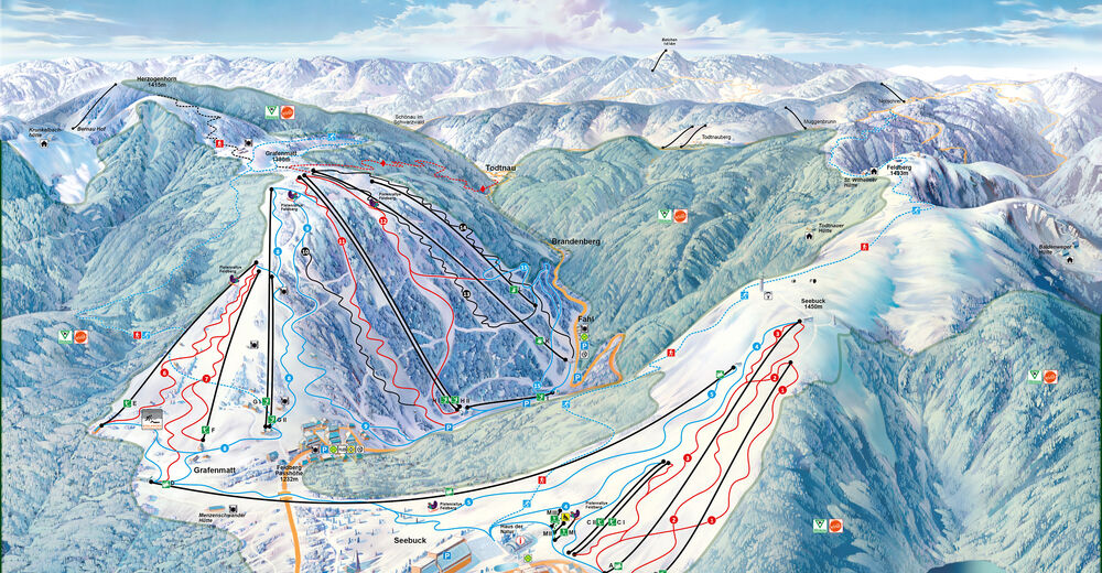 Mapa stoków Ośrodek narciarski Feldberg / Hochschwarzwald