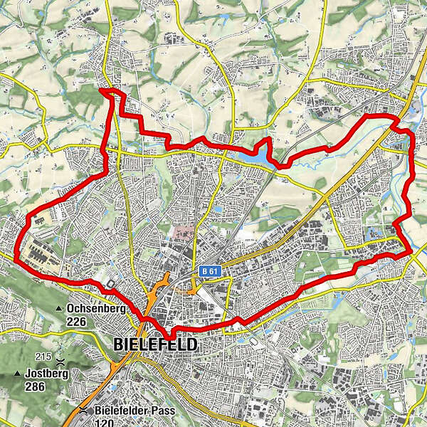 Freizeit Radroute Bielefelder Silhouetten Nord Bergfex Radfahren