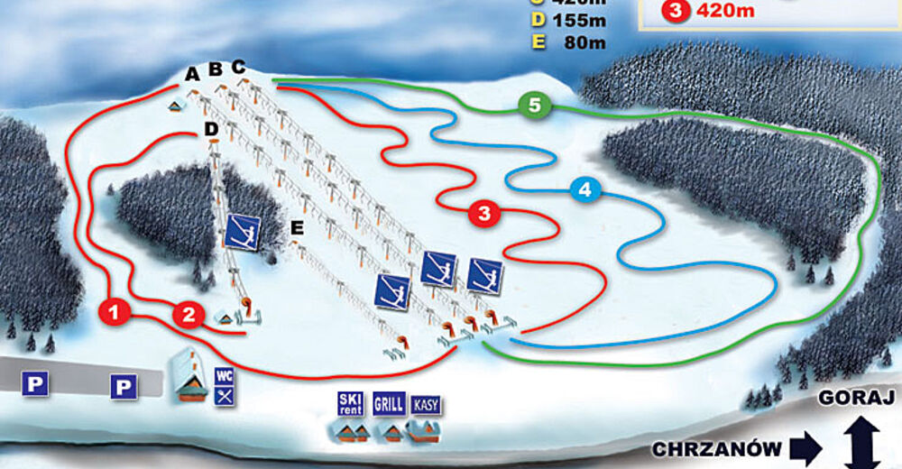 Piste map Ski resort Natraj / Chrzanów