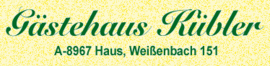 Logo Gästehaus Kübler