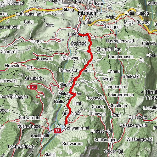 Filzbach-Habergschwänd - BERGFEX - Wanderung - Tour Ostschweiz