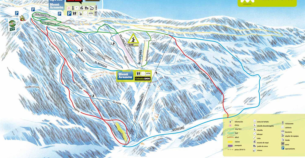 Plan skijaških staza Skijaško područje Valdelinares