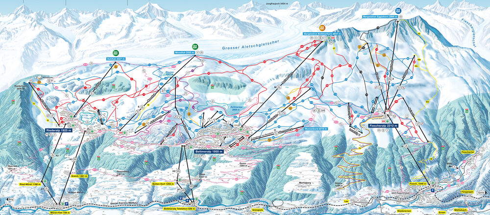 Loipenplan Aletsch Arena