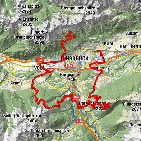 Innsbrucker Mtb Karussell Innsbruck Tirol Bergfex Mountainbike