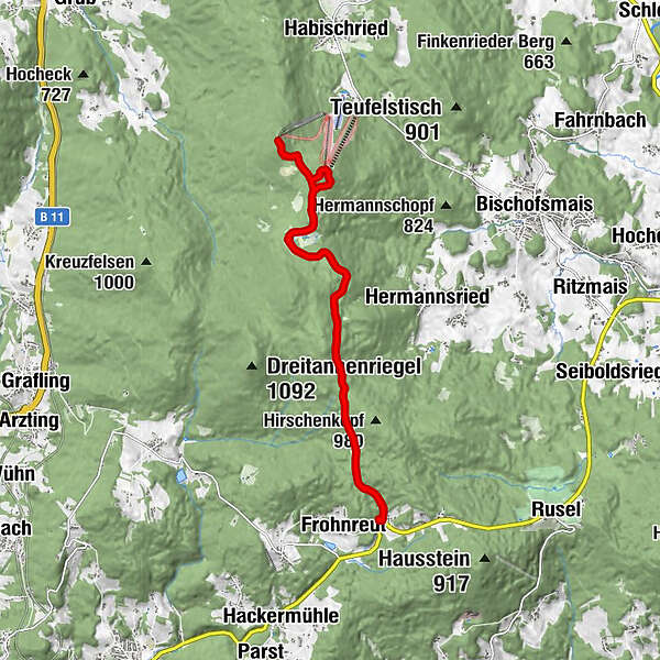 Irlmoos Hochwaldhütte Geißkopf Einödriegel BERGFEX Wanderung