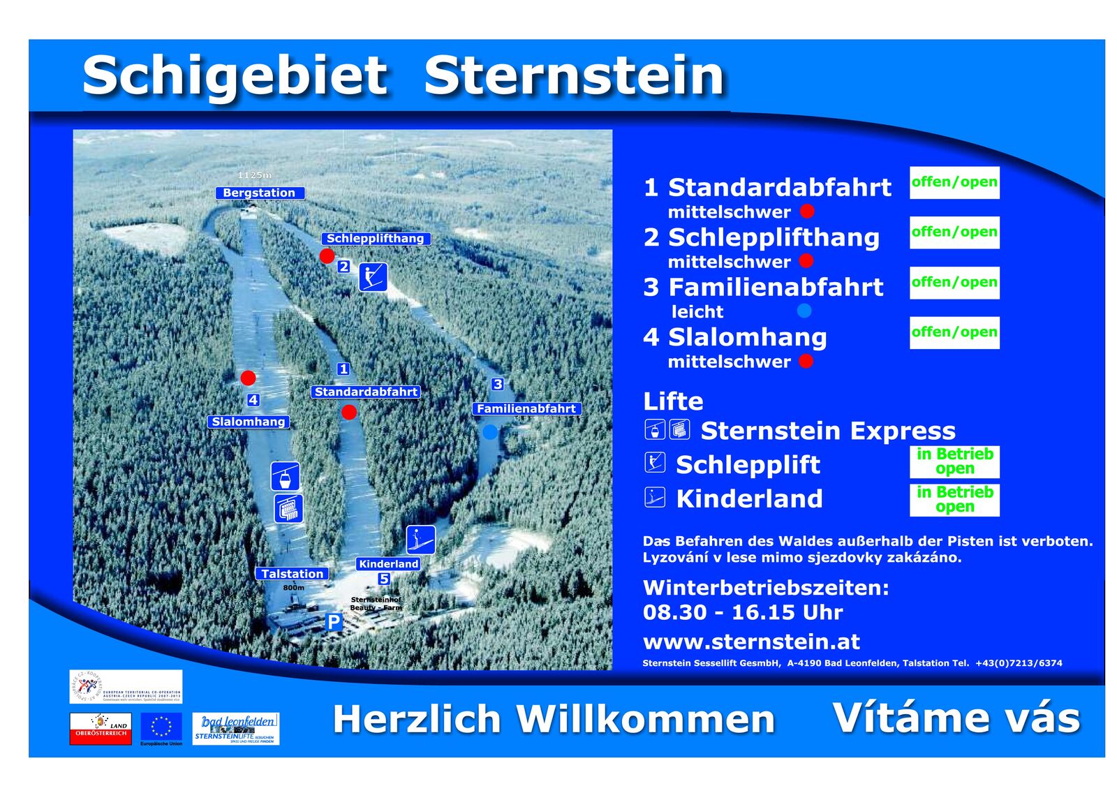 Pistenplan Skigebiet Sternstein Lifte / Bad Leonfelden Pistenplan Skigebiet Sternstein Lifte / Bad Leonfelden