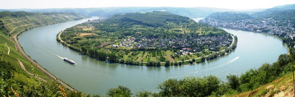 BERGFEX: Panoramakarte Romantischer Rhein: Karte Romantischer Rhein