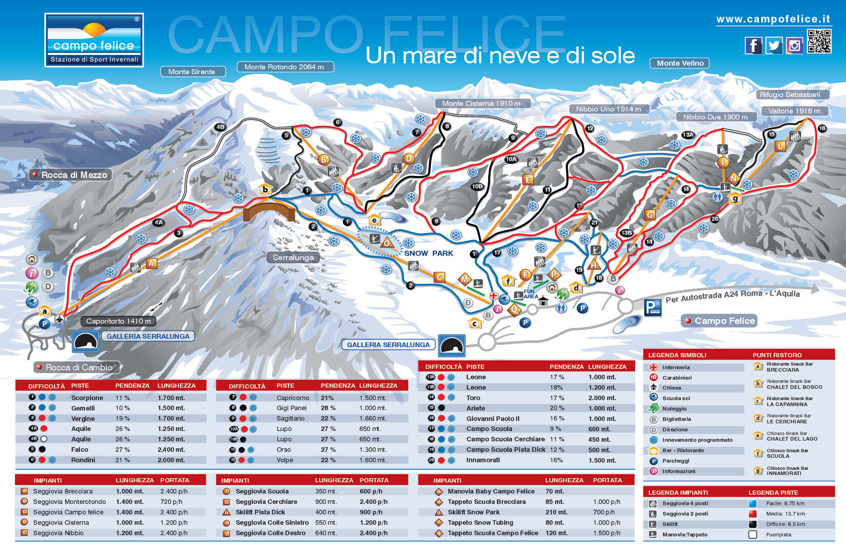 PistenplanSkigebiet Campo Felice