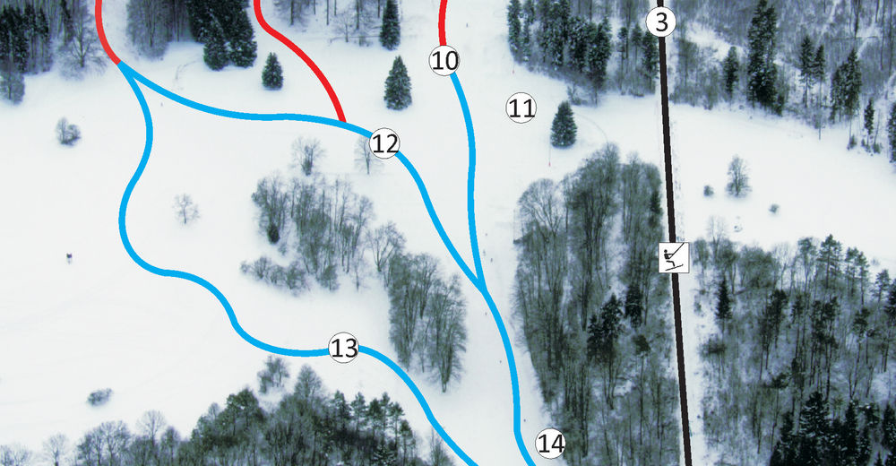 Plan skijaških staza Skijaško područje Albstadt - Ebingen