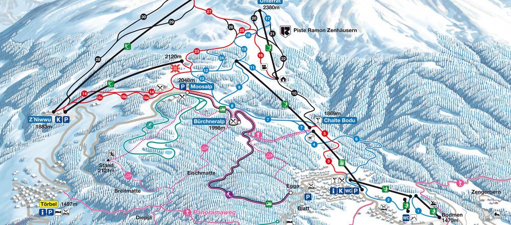 Loipenplan Moosalpregion