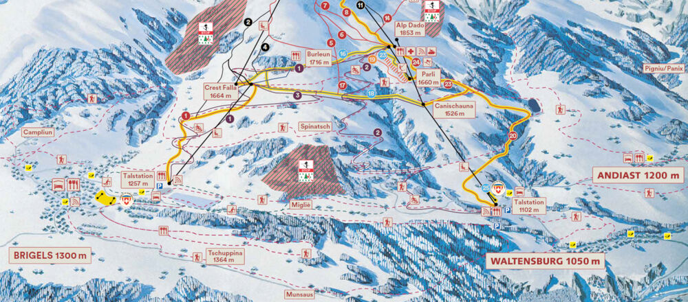 Loipenplan Brigels / Surselva
