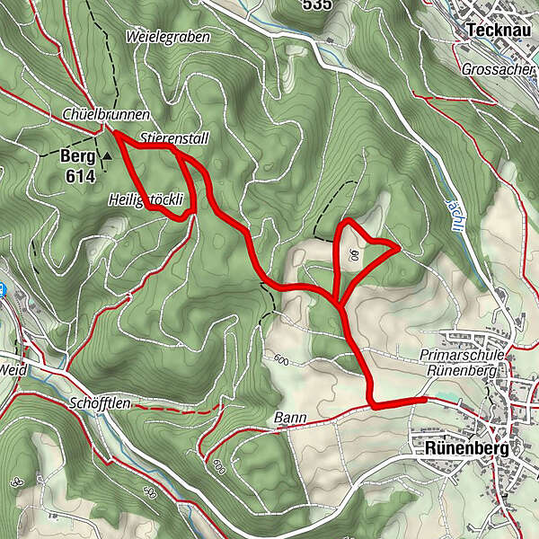 Rünenberg Gelterkinden Berg Heiligstöckli Berg BERGFEX