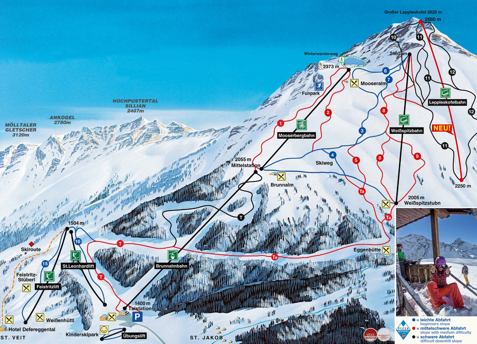 Pistenplan Skigebiet Brunnalm / St. Jakob im Defereggental Pistenplan Skigebiet Brunnalm / St. Jakob im Defereggental