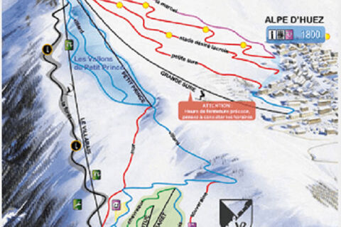 Zonă de schii Villard-Reculas / Alpe d'Huez Grand Domaine