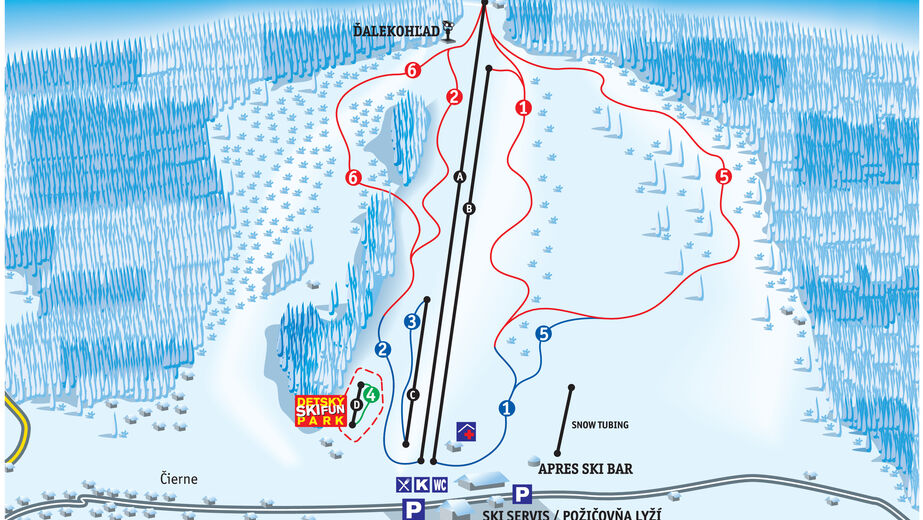 Mappa delle piste Comparto sciistico Ski Makov