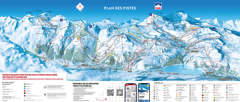 PistenplanSkigebiet Val d'Isère