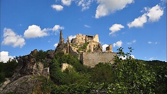 Hiking in the medieval town of Dürnstein in Austria - Wachau