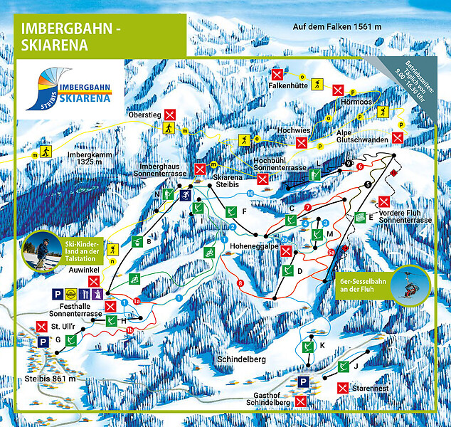 PistenplanSkigebiet Imbergbahn & Ski-Arena Steibis