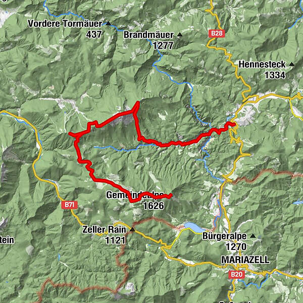 Ötschergräben Ötscher Gemeindealpe Mariazell BERGFEX