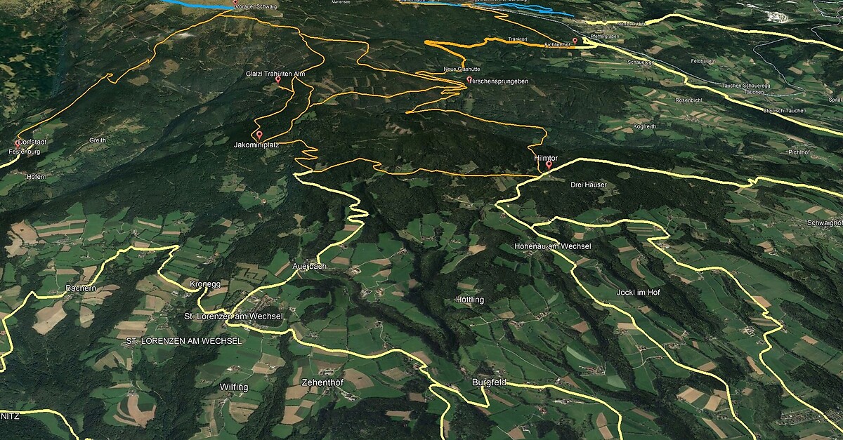 VORSCHAU Steirische Wexl Trails Thalberger Schwaig Route BERGFEX