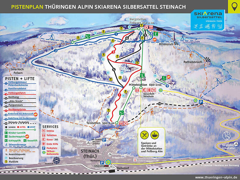 PistenplanSkigebiet Skiarena Silbersattel