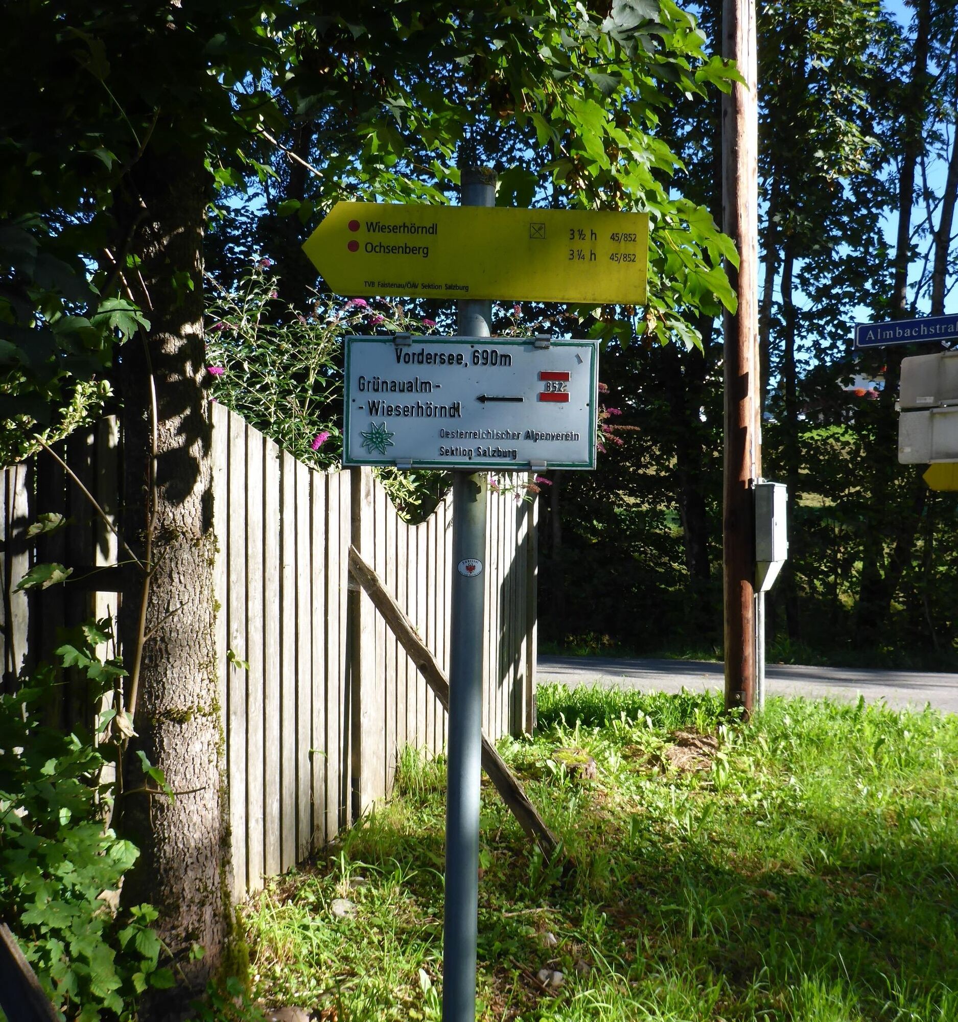 Start der Tour am alten Holzlagerplatz in Vordersee