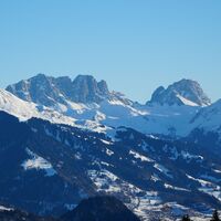 Aussicht ins Prättigau bei der Winterwanderung Fürggli - Golerberg