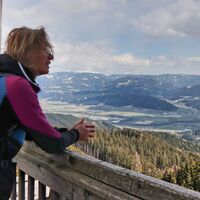 Wir genießen den Ausblick auf den Türmen