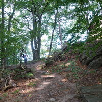 Wanderwegkreuzung, Zustieg zur Hirschwand