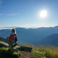 Aussichtbank am Panoramaweg Wiedersbergerhorn