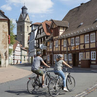 Radfahrer Altstadt Korbach Georadroute