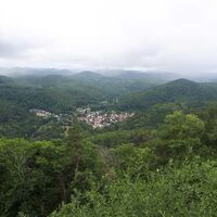 Ausblick Madenburg Richtung Pfälzerwald