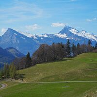 Ausblick Richtung Gonzen und Gauschla bei der Heidialp