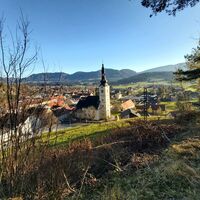 Blick auf Passail, Naturpark Almenland in der Oststeiermark