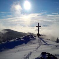 Am winterlichen Rennfeldgipfel