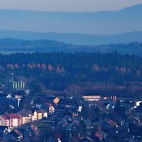 "Zollernblick" über Schramberg zur 60 km entfernten Burg Hohenzollern