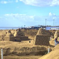 Die einzigartige Sand-Krippe am Playa de las Canteras
