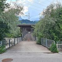 nach der Überquerung des Inns führt die Route wieder zurück in Richtung Wiesing