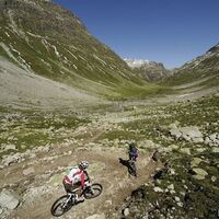 Trail im oberen Val Suvretta