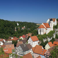 Blick auf die Schlosskirche Haigerloch